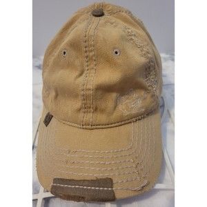 TRUE RELIGION Brand Jeans Brown Distressed  Cap or Fitted Hat Rare
